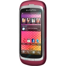 Красно-розовый телефон Alcatel One Touch 818 (Электроугли)