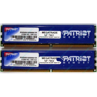 Память 1Gb (2x512Mb) DDR2 Patriot PSD251253381H pc4200 533MHz (Электроугли)
